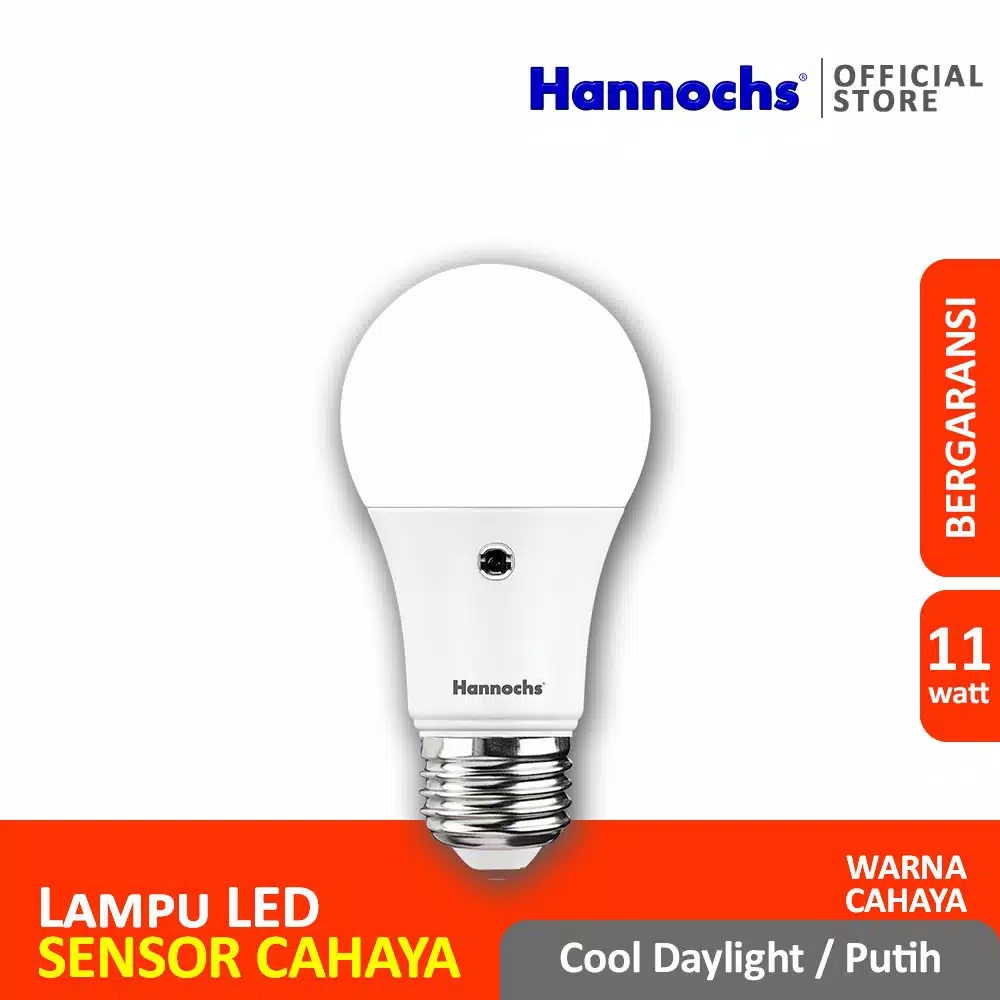 HANNOCHS Light Sensor Bohlam LED 11 Watt (11W) CDL - Bohlam Sensor Cahaya HANNOCHS Light Sensor Bohlam LED 11 Watt (11W) CDL - Bohlam Sensor Cahaya