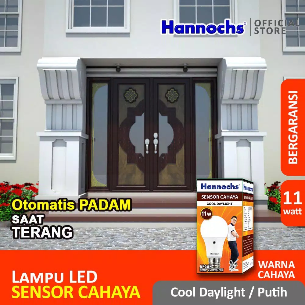HANNOCHS Light Sensor Bohlam LED 11 Watt (11W) CDL - Bohlam Sensor Cahaya HANNOCHS Light Sensor Bohlam LED 11 Watt (11W) CDL - Bohlam Sensor Cahaya