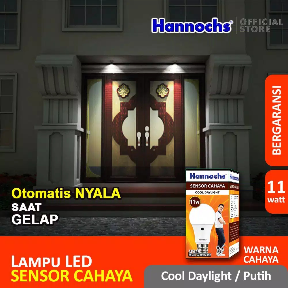 HANNOCHS Light Sensor Bohlam LED 11 Watt (11W) CDL - Bohlam Sensor Cahaya HANNOCHS Light Sensor Bohlam LED 11 Watt (11W) CDL - Bohlam Sensor Cahaya