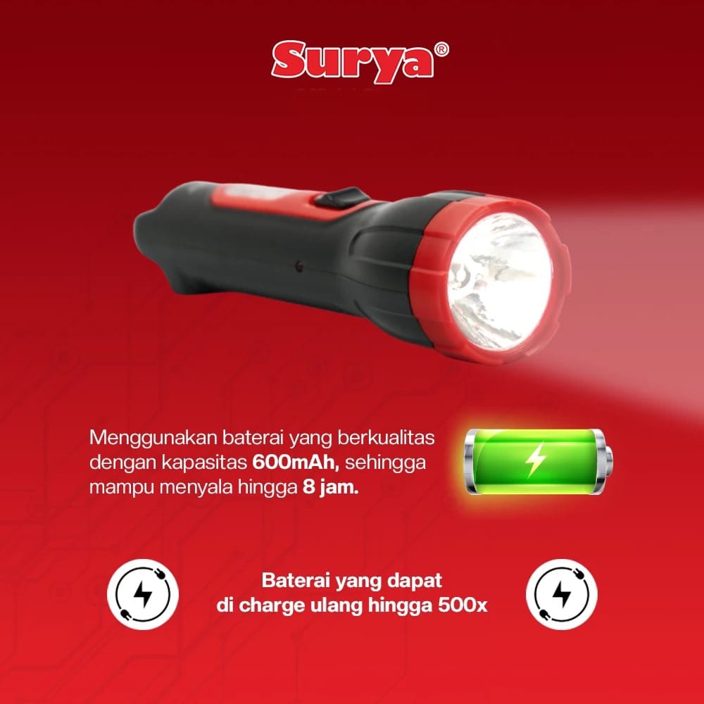 Surya Lampu Senter SYT L015 Emergency Lamp Rechargeable Surya Lampu Senter SYT L015 Emergency Lamp Rechargeable