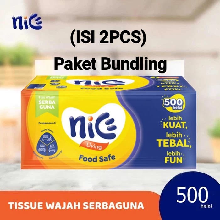 (Isi 2) Paket Bundling Tissue Nice Facial Soft Pack 500 helai (250s)