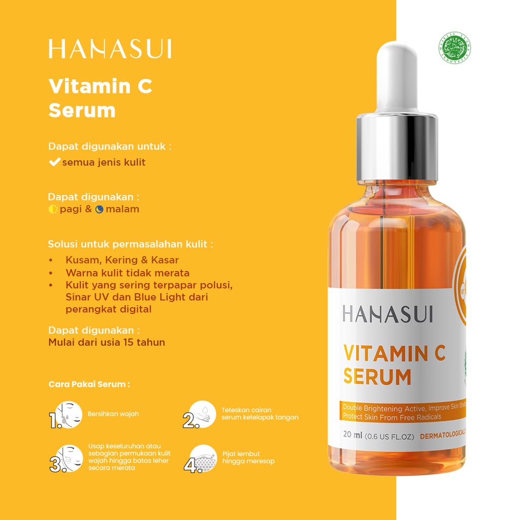 HANASUI Serum Vitamin C 20ml Renew  (Orange)