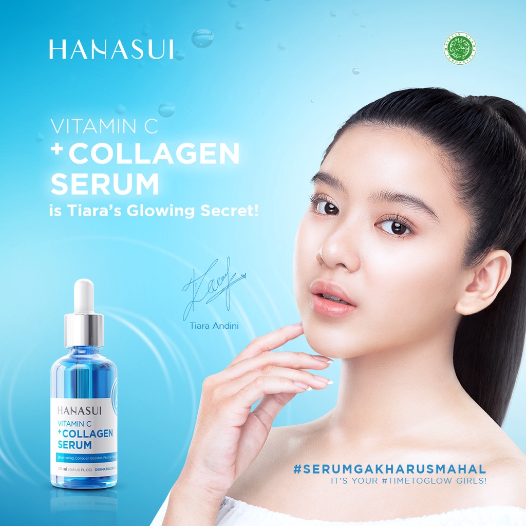 HANASUI Serum Vitamin C + Collagen 20ml Renew (Biru)