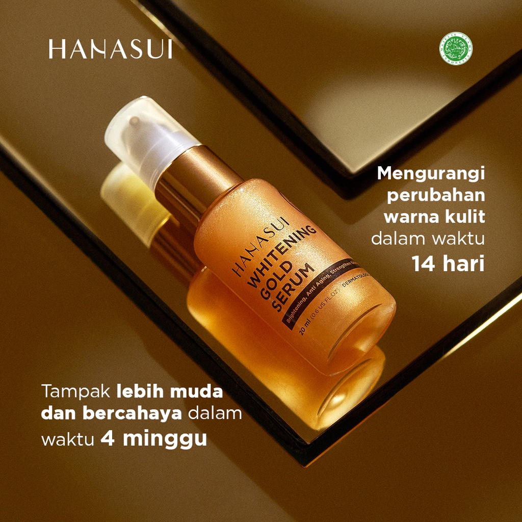 HANASUI Serum Whitening Gold 20ml Renew  (Gold)