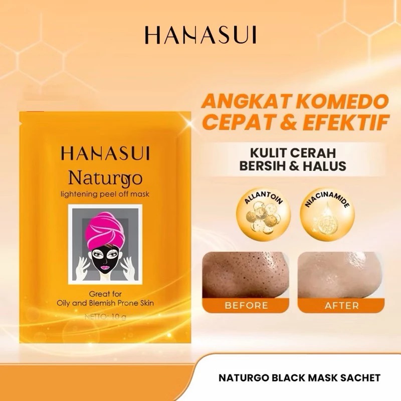 HANASUI Naturgo Black Peel Off Mask 10gr (Komedo)