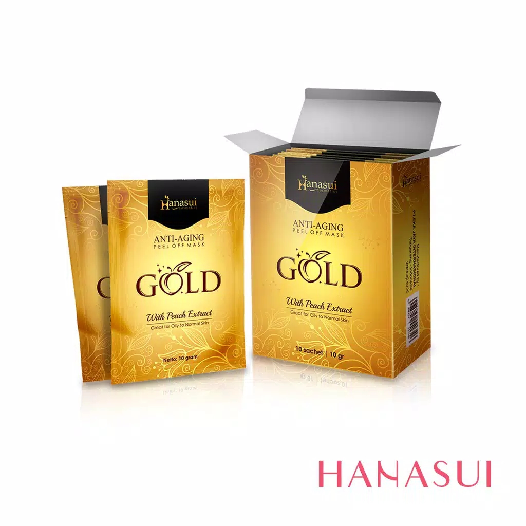 HANASUI Peel Off Mask GOLD 10gr (Anti Aging) 