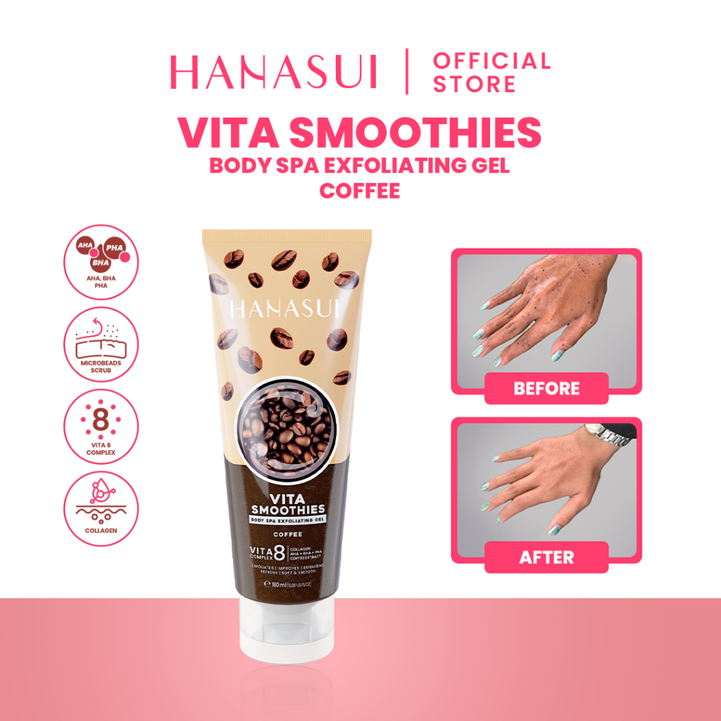 Hanasui Vita Smoothies Body Spa Exfoliating Gel 180ml - Coffee Hanasui Vita Smoothies Body Spa Exfoliating Gel 180ml - Coffee
