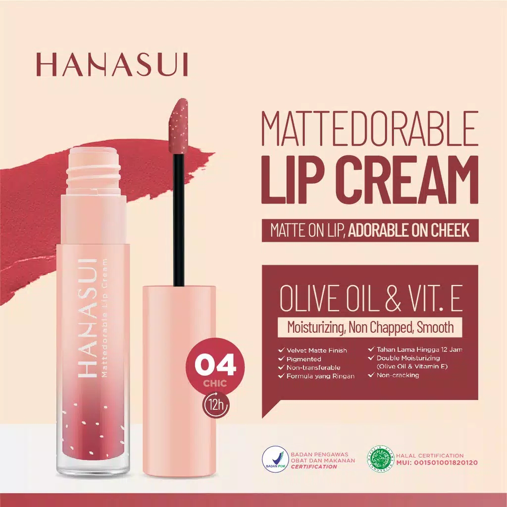 HANASUI Mattedorable Lip Cream 04 CHIC HANASUI Mattedorable Lip Cream 04 CHIC