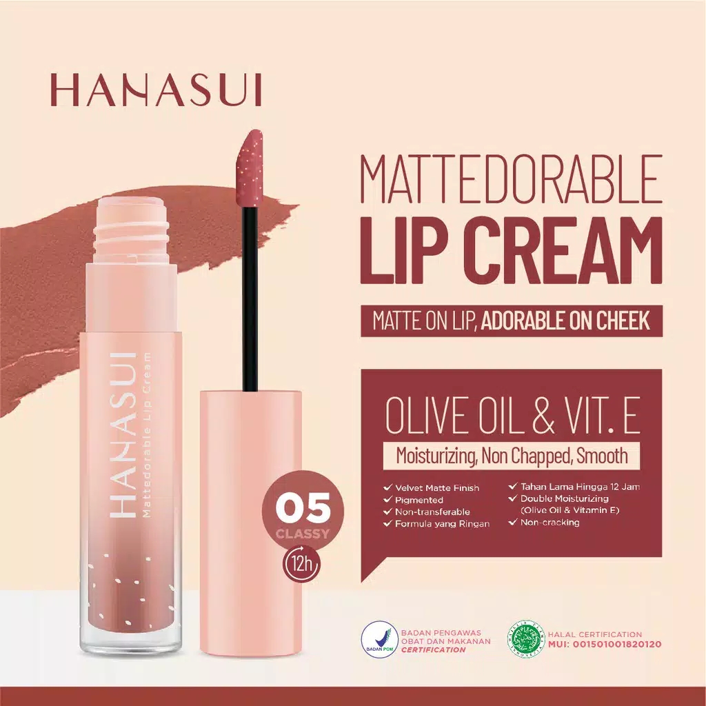 HANASUI Mattedorable Lip Cream 05 CLASSY