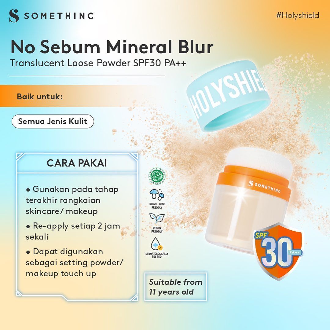 Somethinc No Sebum Mineral Blur Translucent Loose Powder SPF30 PA++ 11gr