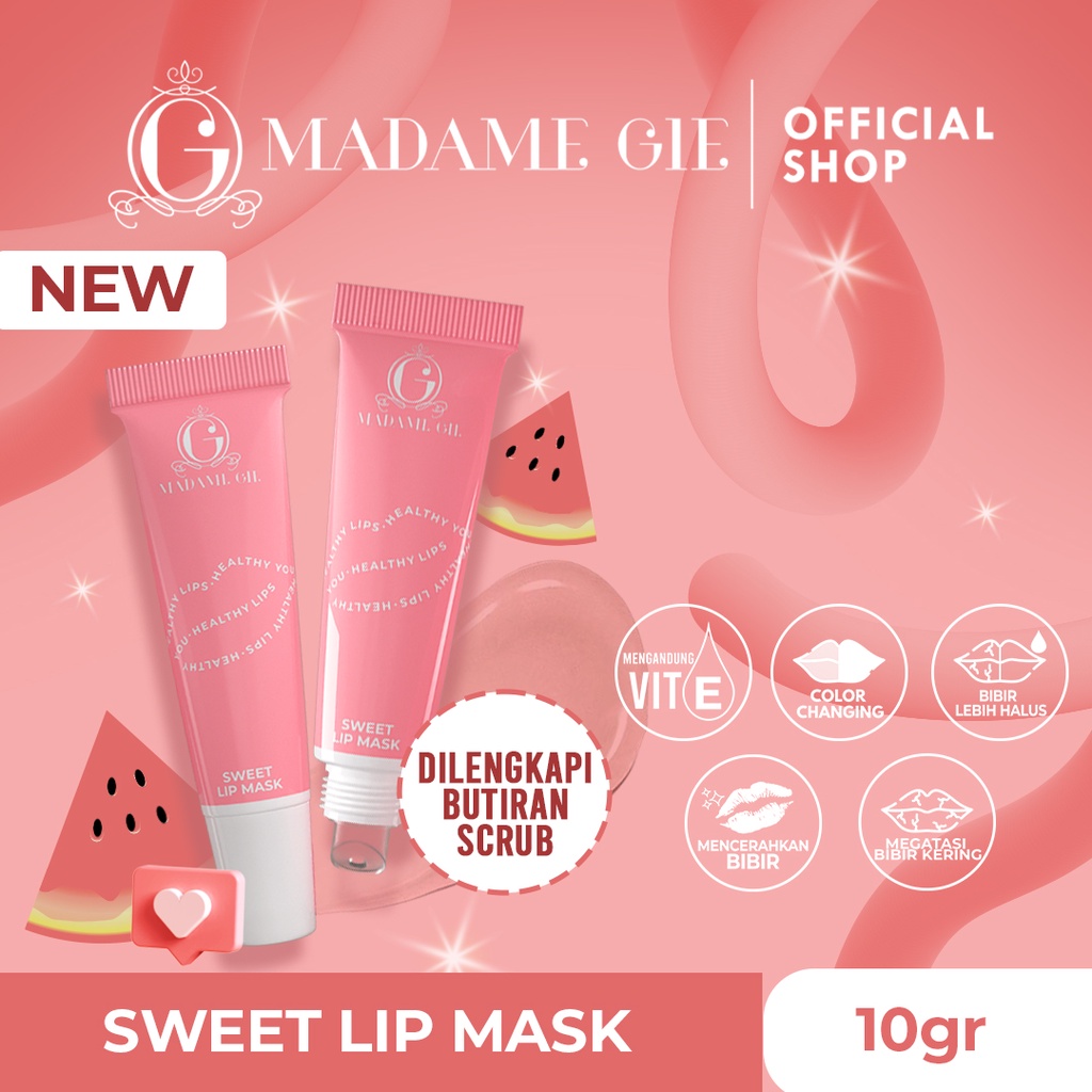 Madame Gie Sweet Lip Mask 10gr - Watermelon Madame Gie Sweet Lip Mask 10gr - Watermelon