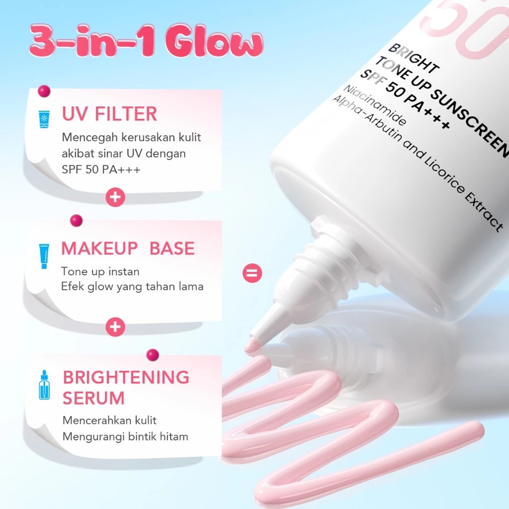 The Originote Bright Tone Up Sunscreen SPF50 PA+++ 25ml