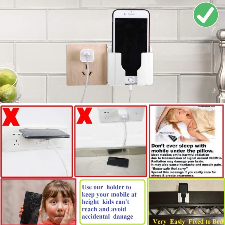 Hanging Phone Charger Wall - Rak Gantung Charger Dinding
