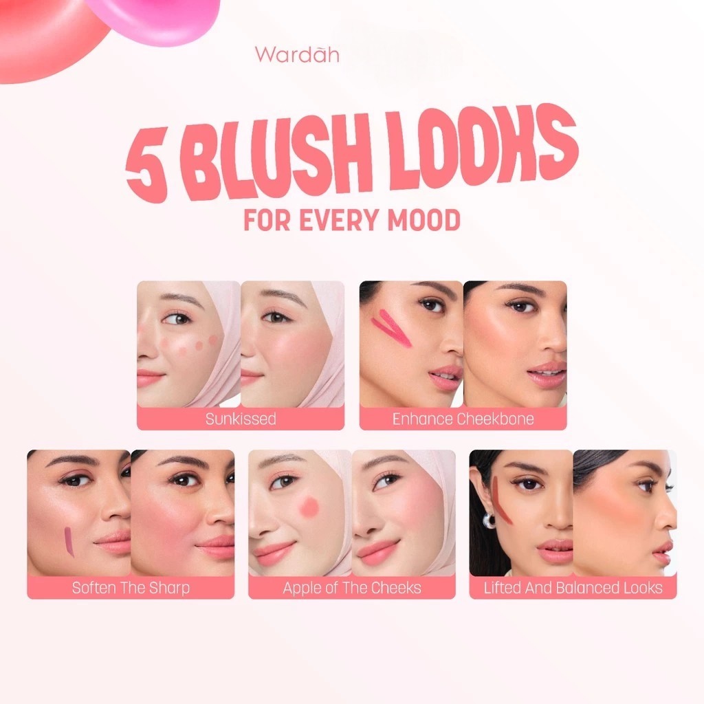 Wardah Colorfit Melt to Pop Cream Blush 3gr - 01 Sand Coral