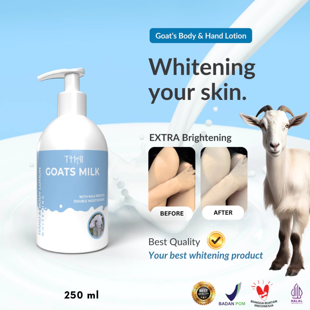 Thai Whitening Hand & Body Lotion 250mL - Goat's Milk