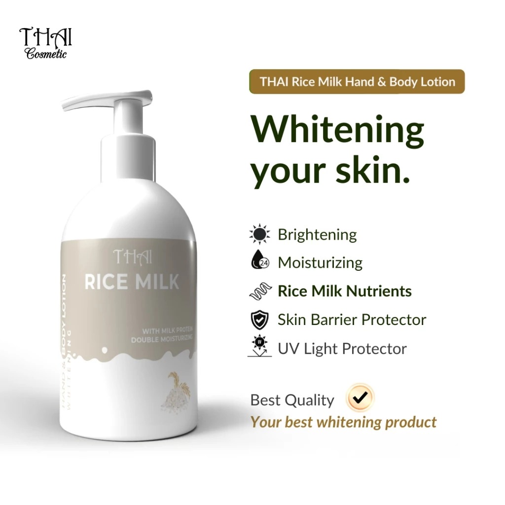 Thai Whitening Hand & Body Lotion 250mL - Rice Milk