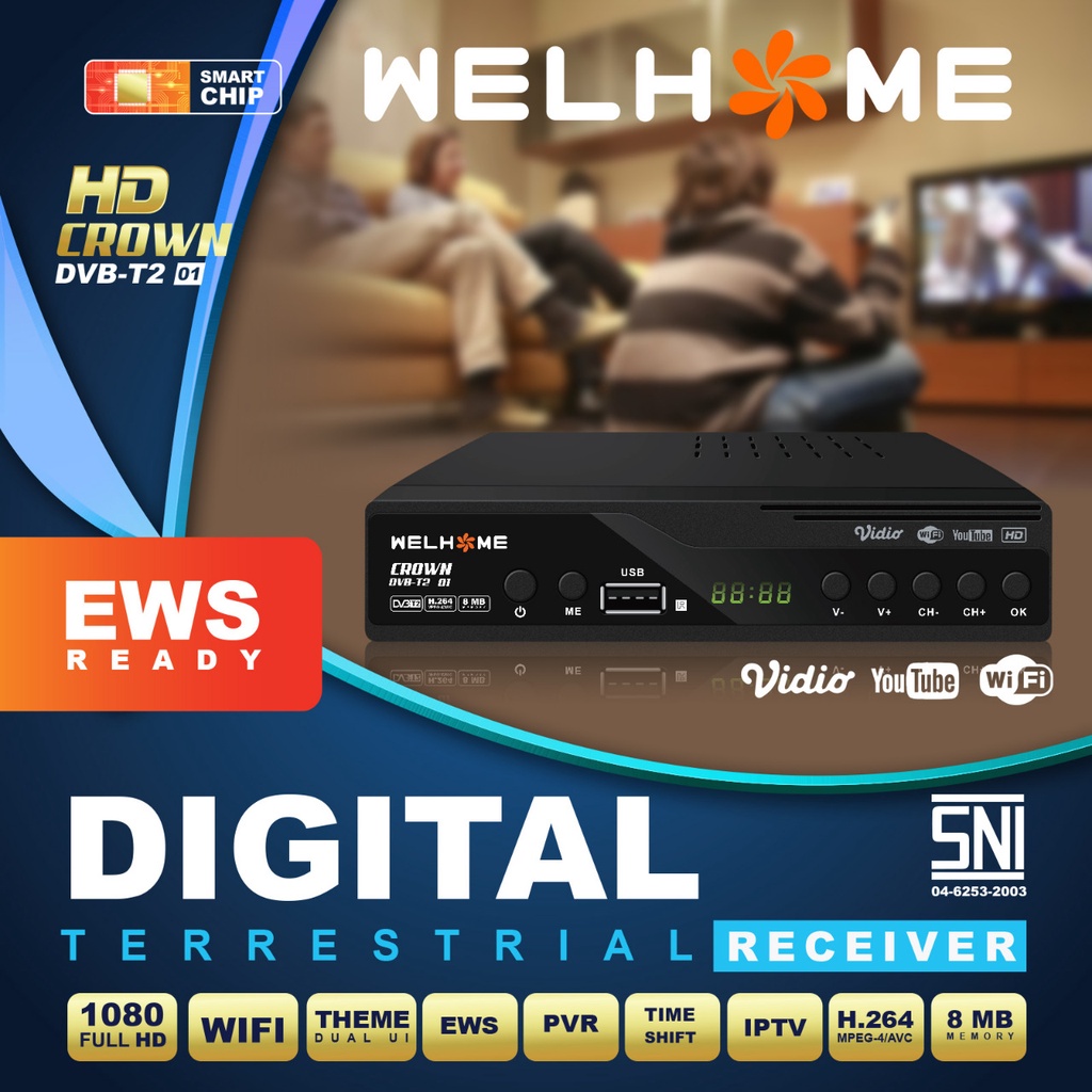 Welhome Set Top Box STB DVB T2 - Digital Terrestrial Receiver Welhome Set Top Box STB DVB T2 - Digital Terrestrial Receiver