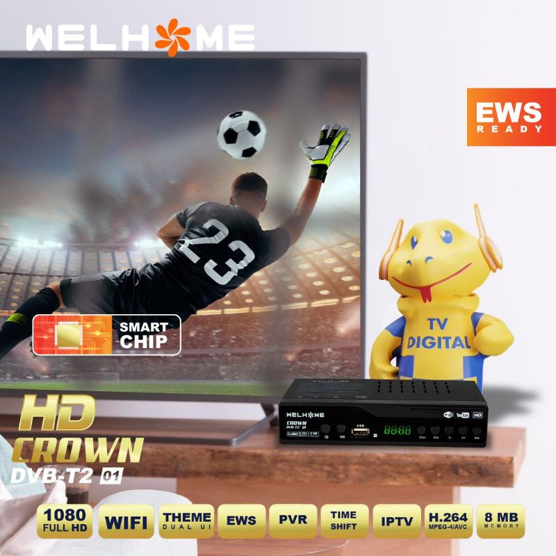 Welhome Set Top Box STB DVB T2 - Digital Terrestrial Receiver Welhome Set Top Box STB DVB T2 - Digital Terrestrial Receiver