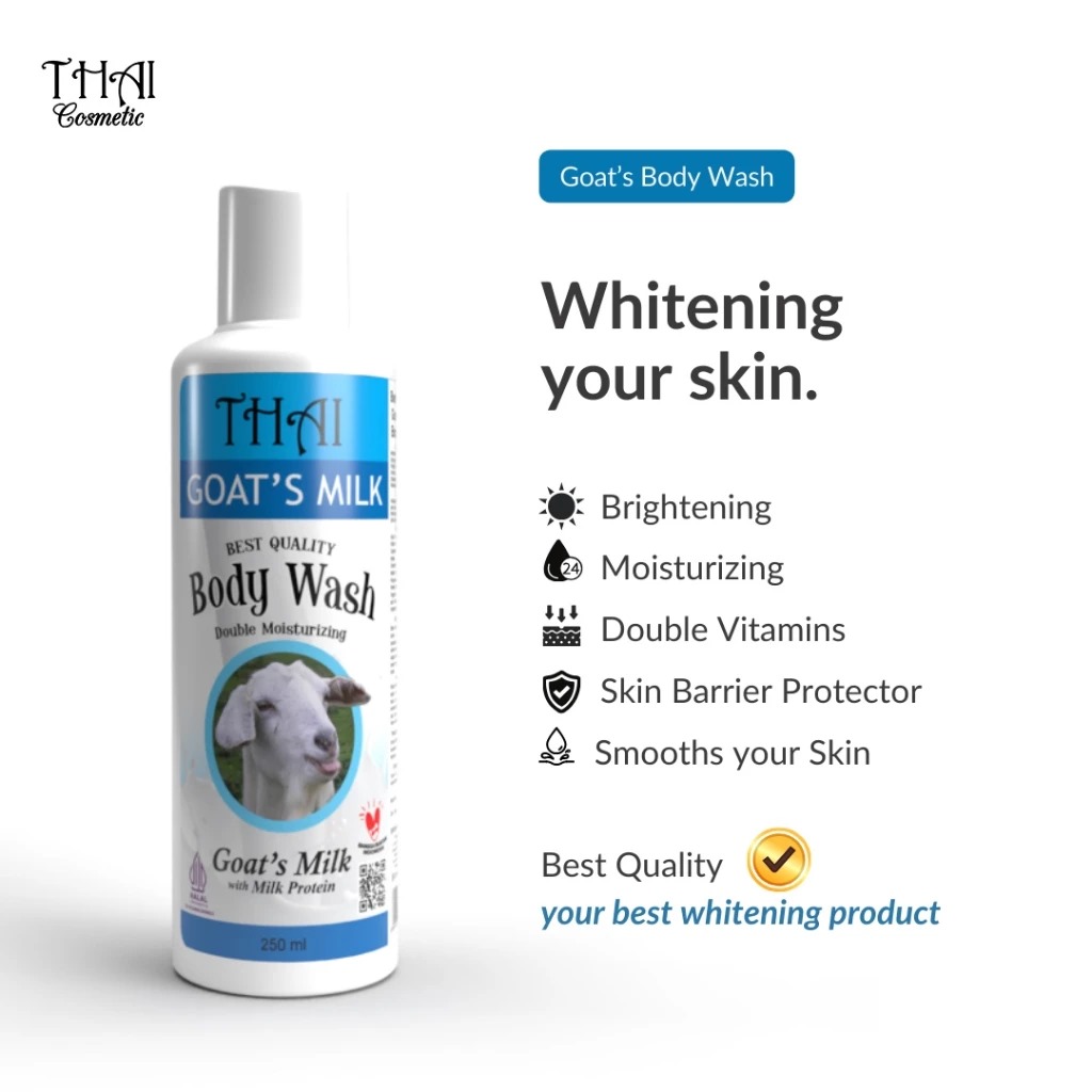 Thai Body Wash 250mL - Goat's Milk (Sabun Mandi)