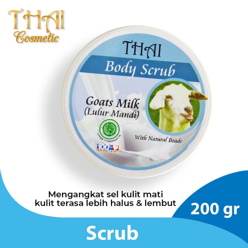 Thai Body Scrub 200gr - Goat's Milk Thai Body Scrub 200gr - Goat's Milk