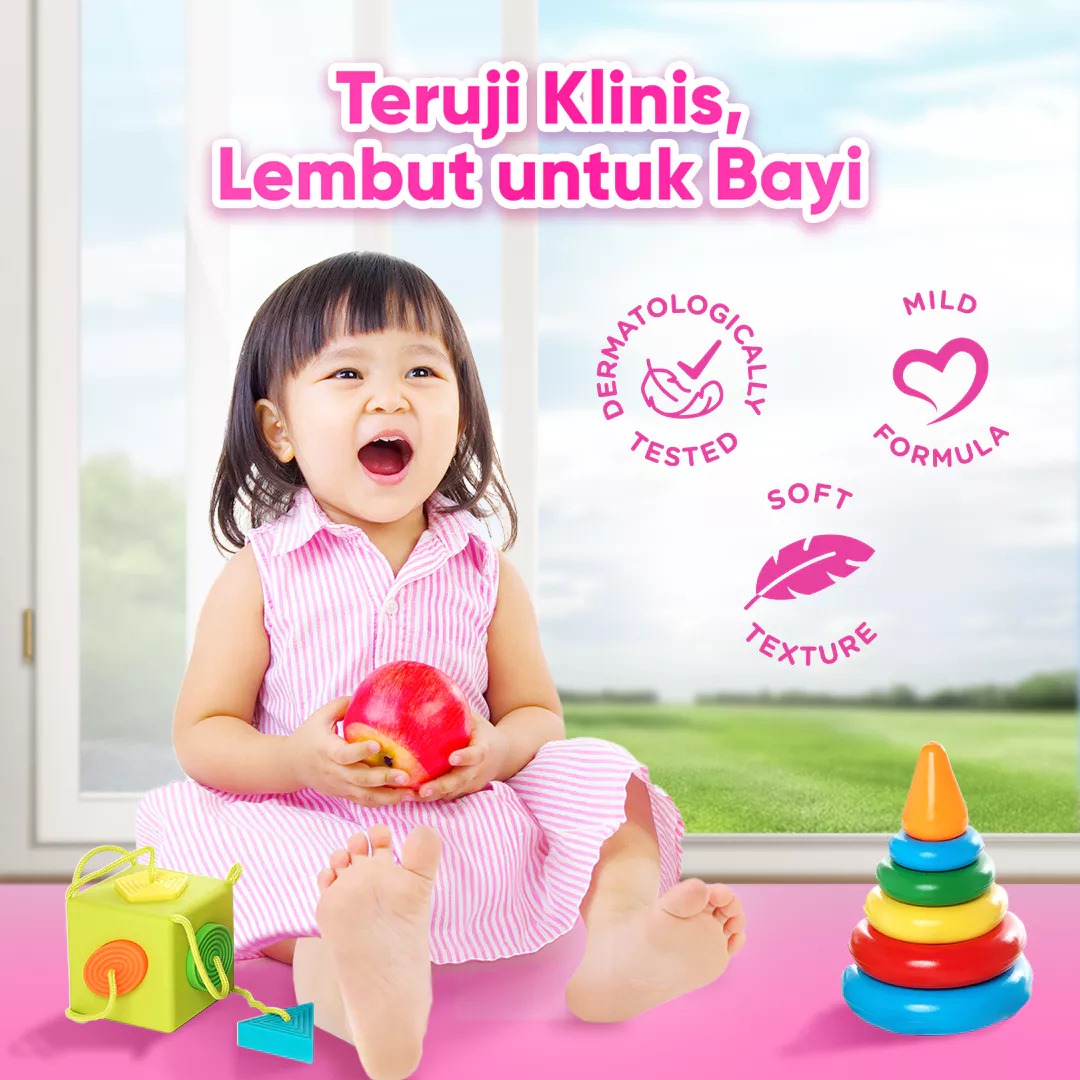 (Beli 1 Gratis 2) Cussons Baby Wipes Tissue Basah 45s - Pink