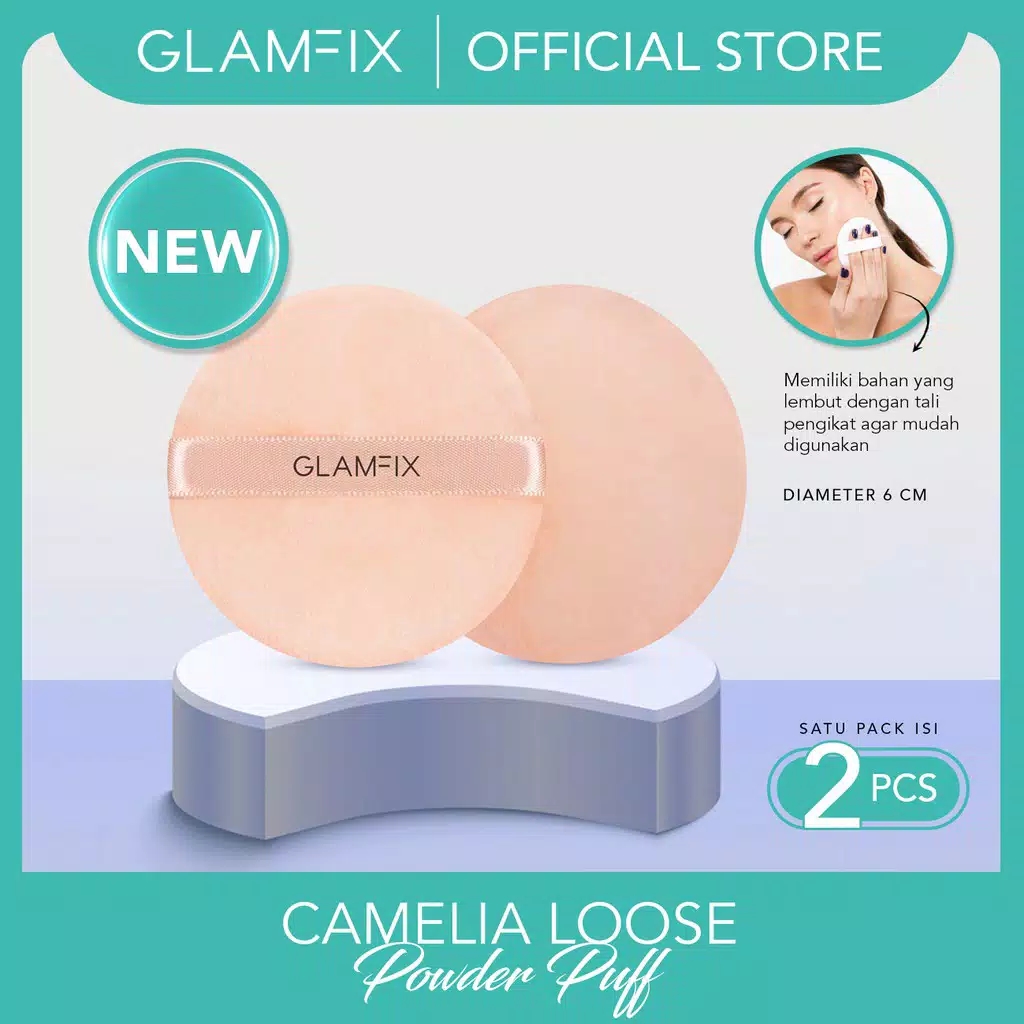 Glam Fix Camelia Loose Powder Puff (Isi 2) Glam Fix Camelia Loose Powder Puff (Isi 2)
