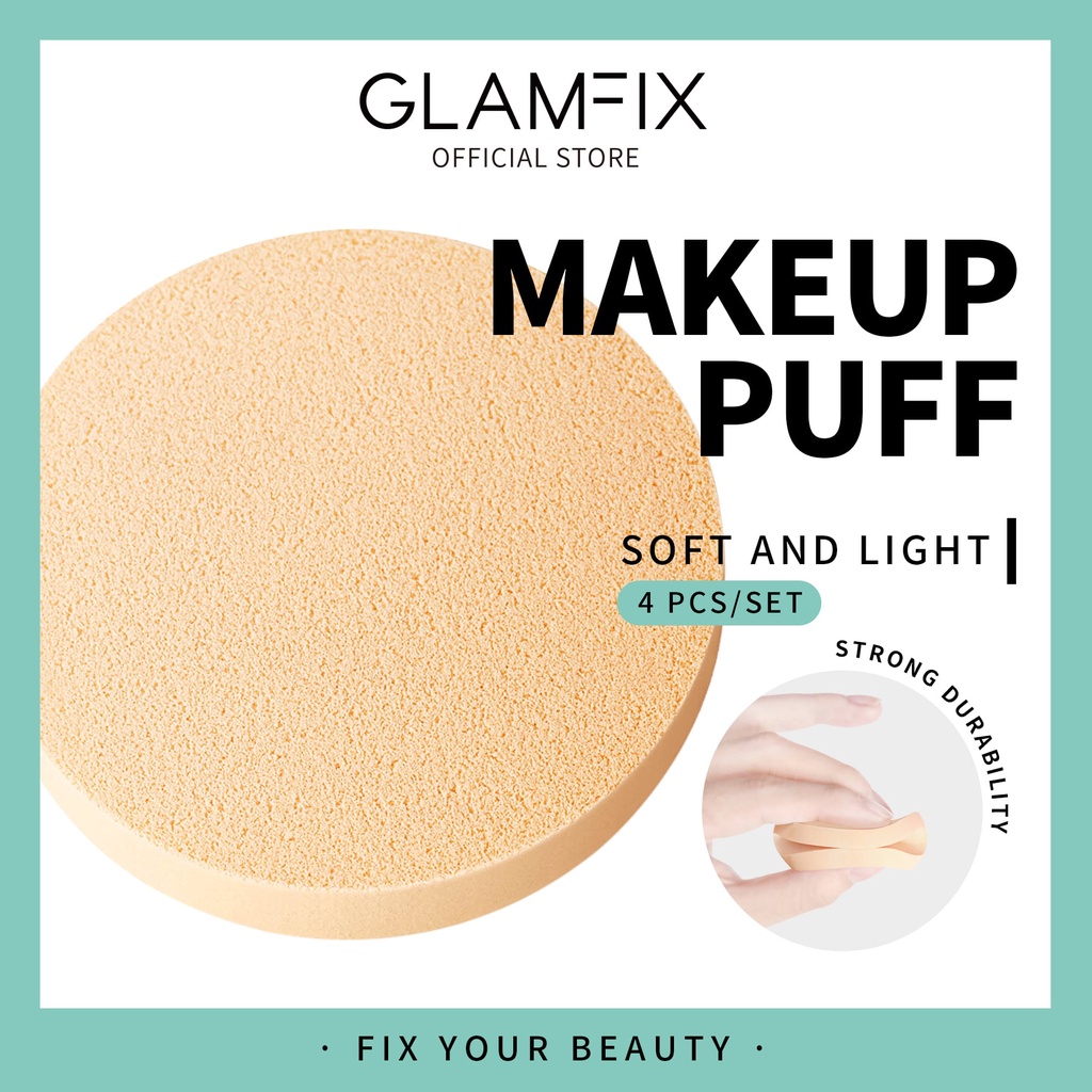 Glam Fix Basic Compact Sponge CIRCLE (Isi 4) - Spons Bedak Bulat Glam Fix Basic Compact Sponge CIRCLE (Isi 4) - Spons Bedak Bulat