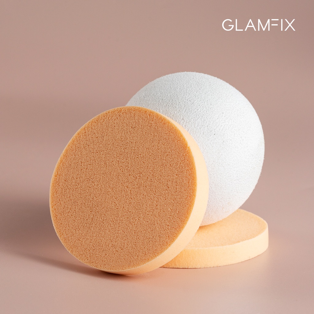 Glam Fix Basic Compact Sponge CIRCLE (Isi 4) - Spons Bedak Bulat Glam Fix Basic Compact Sponge CIRCLE (Isi 4) - Spons Bedak Bulat