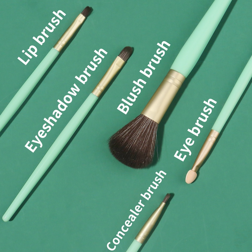 Glam Fix Excellent Brush Set LAKE BLUE (Isi 5) - Kuas Makeup