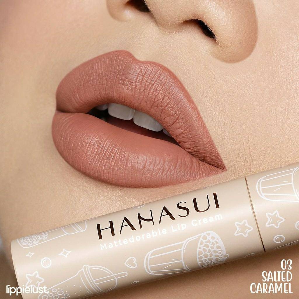 HANASUI Mattedorable Lip Cream BOBA Edition - 03 SALTED CARAMEL