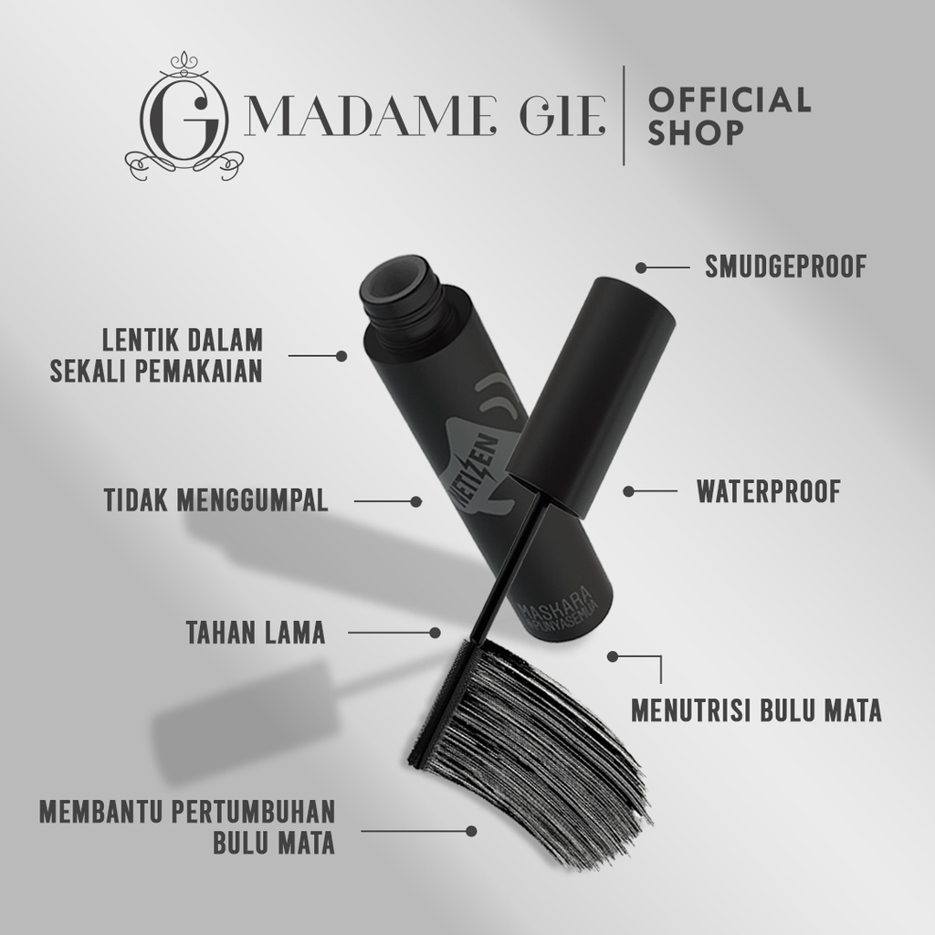 Madame Gie Netizen Mascara 3ml - 01 Black Fibre