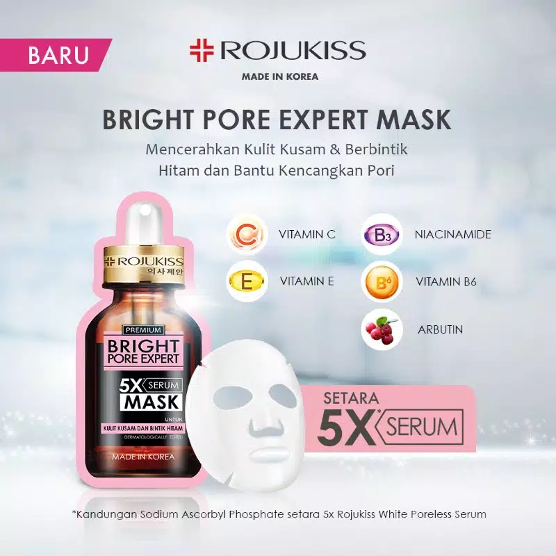 Rojukiss Premium 5x Serum Mask 25ml - Bright