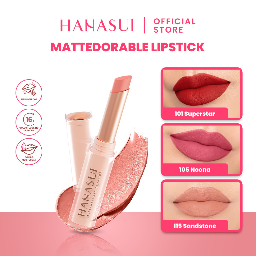 Hanasui Mattedorable Matte Lipstick 2gr - 115 Sandstone Hanasui Mattedorable Matte Lipstick 2gr - 115 Sandstone