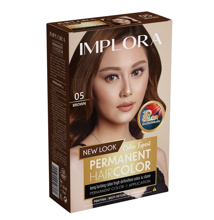 Implora Permanent Hair Color 05 BROWN (Semir Rambut)