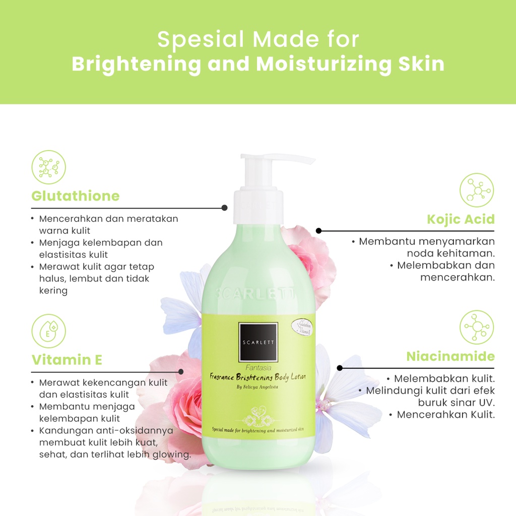 SCARLETT Body Lotion Fantasia (Hijau)