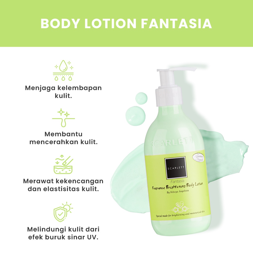 SCARLETT Body Lotion Fantasia (Hijau)