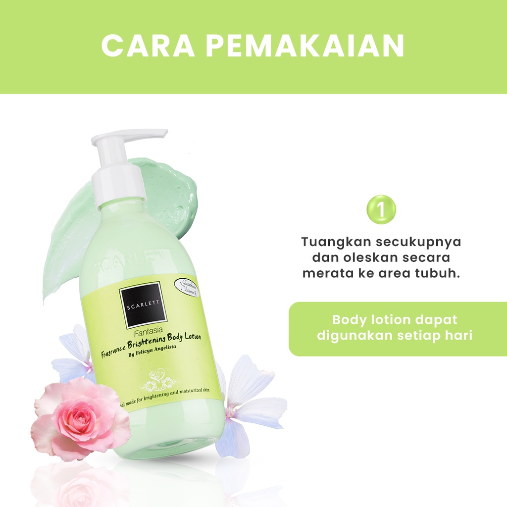 SCARLETT Body Lotion Fantasia (Hijau)