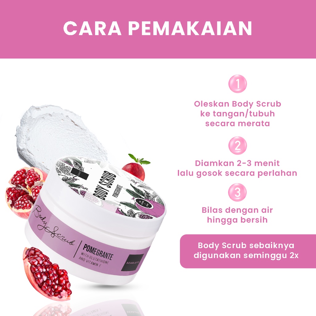 SCARLETT Body Scrub Pomegranate