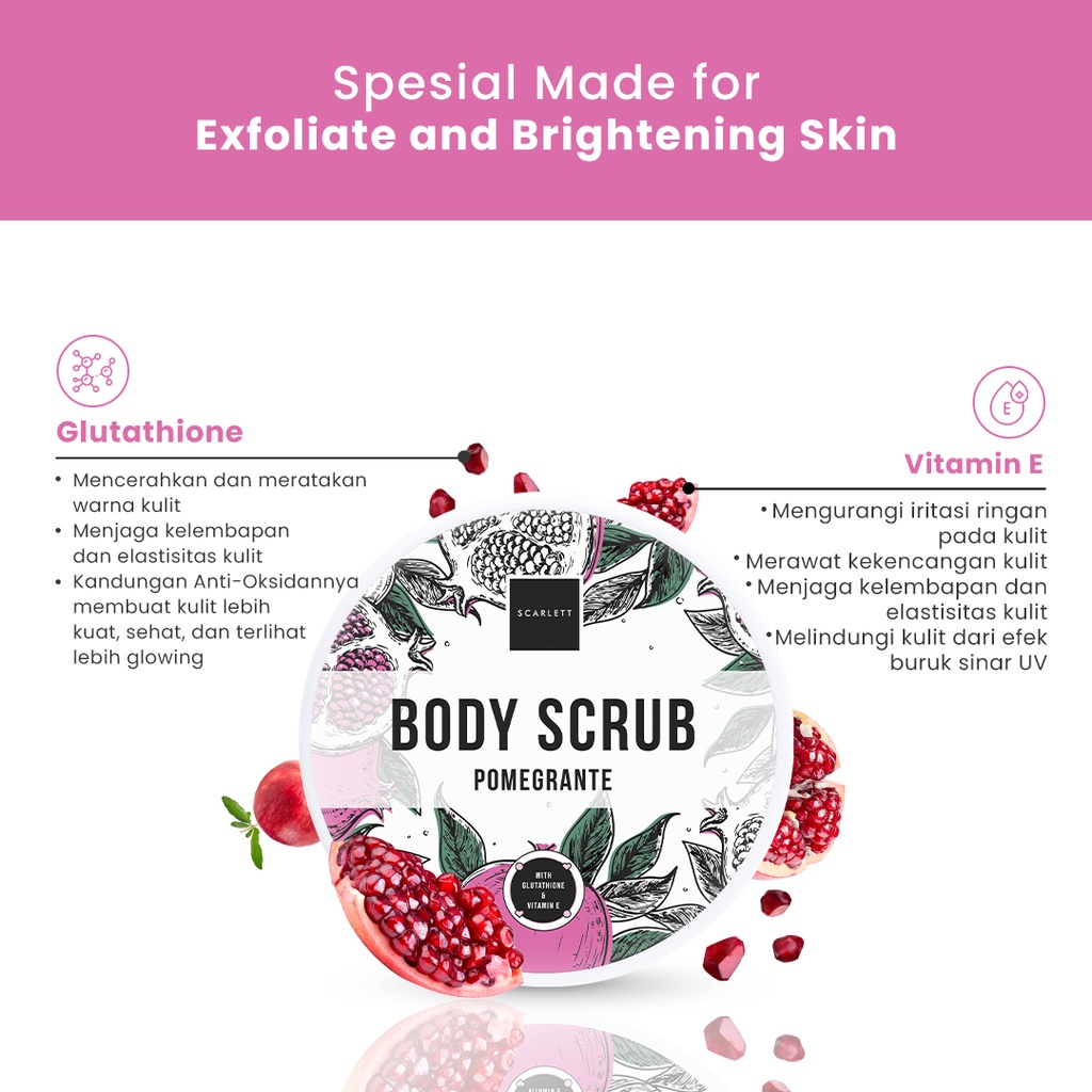 SCARLETT Body Scrub Pomegranate