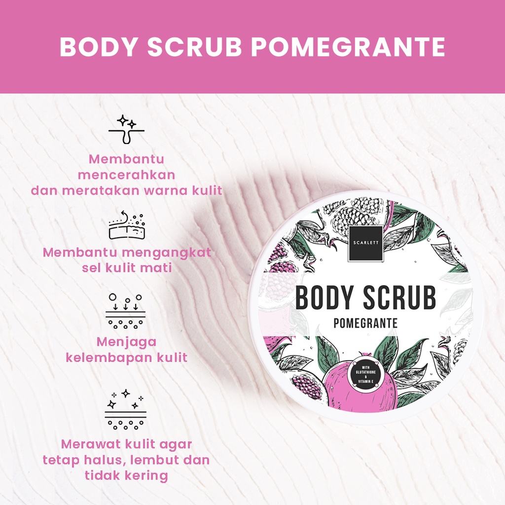 SCARLETT Body Scrub Pomegranate