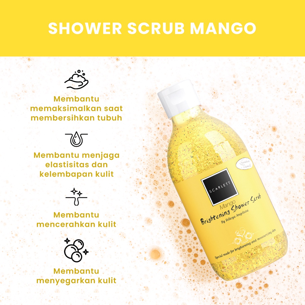 SCARLETT Shower Scrub Mango
