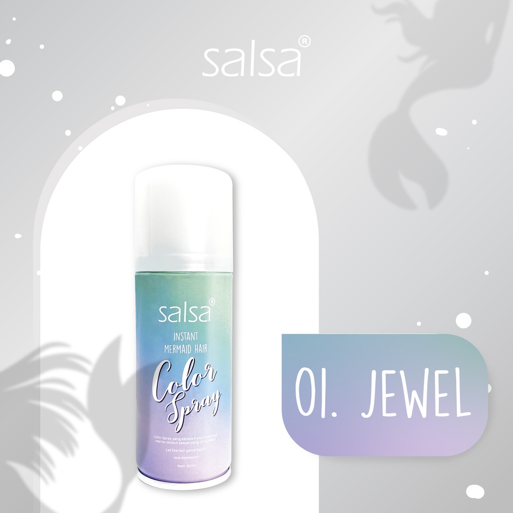 SALSA Instant Mermaid Hair Color Spray 01 Jewel (Silver) SALSA Instant Mermaid Hair Color Spray 01 Jewel (Silver)