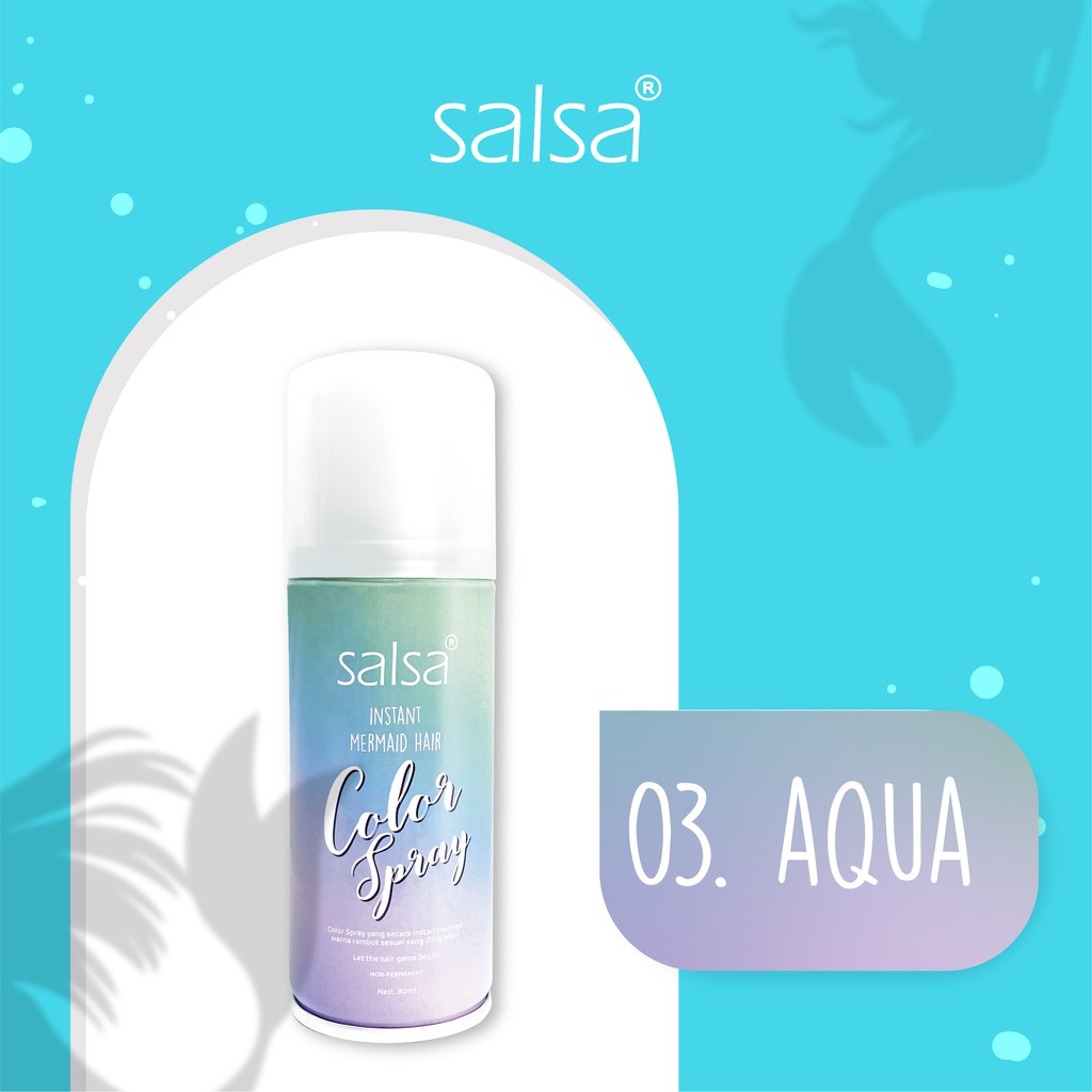 SALSA Instant Mermaid Hair Color Spray 03 Aqua (Powder Blue) SALSA Instant Mermaid Hair Color Spray 03 Aqua (Powder Blue)