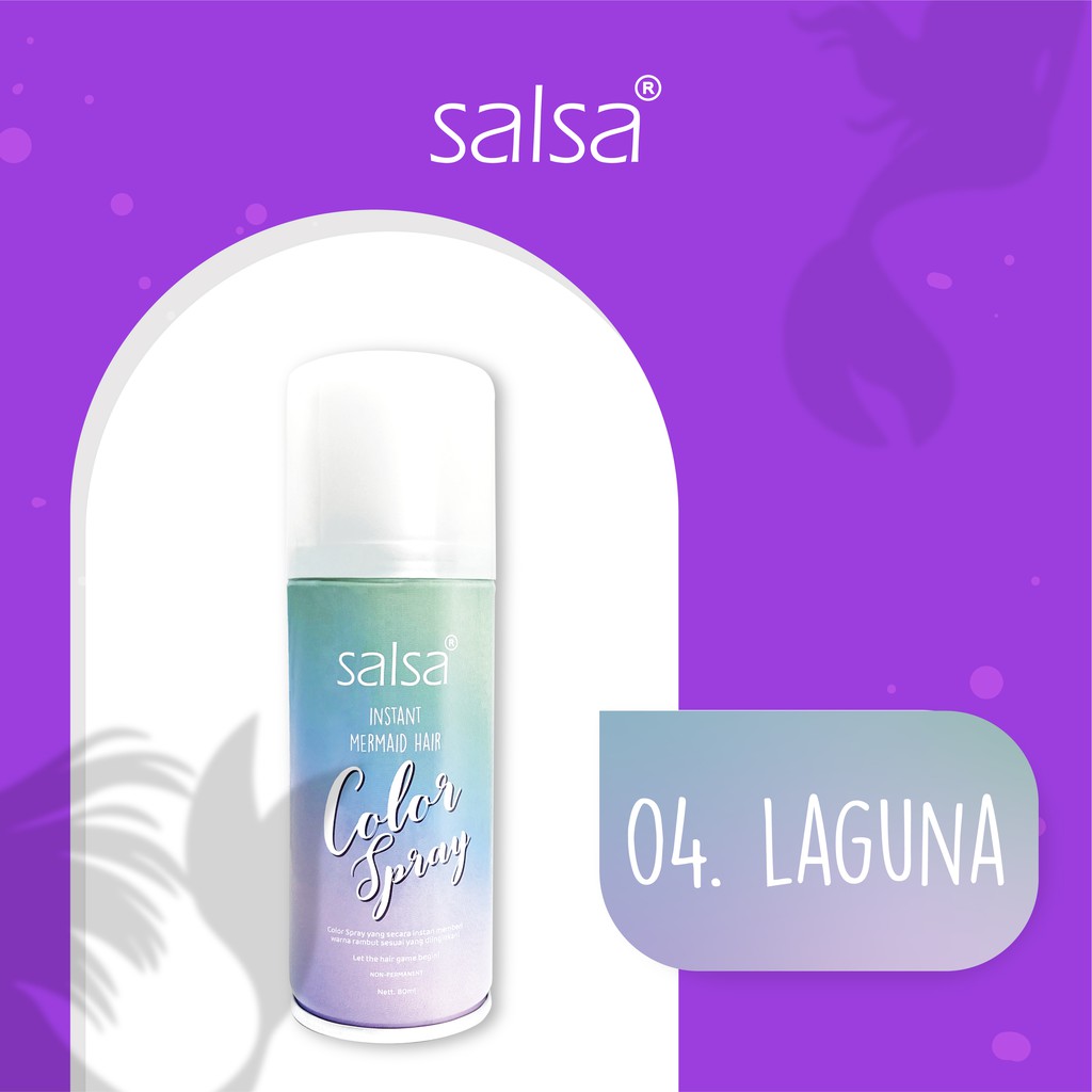 SALSA Instant Mermaid Hair Color Spray 04 Laguna (Purple) SALSA Instant Mermaid Hair Color Spray 04 Laguna (Purple)