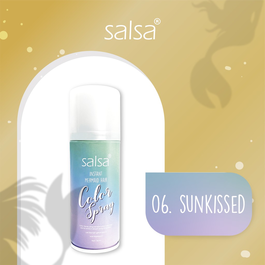 SALSA Instant Mermaid Hair Color Spray 06 Sunkissed (Gold) SALSA Instant Mermaid Hair Color Spray 06 Sunkissed (Gold)