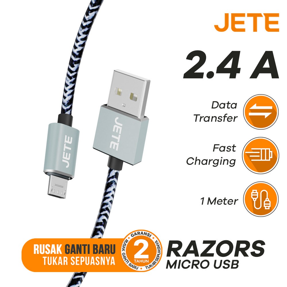 JETE Kabel Razors - Micro 2.4A JETE Kabel Razors - Micro 2.4A