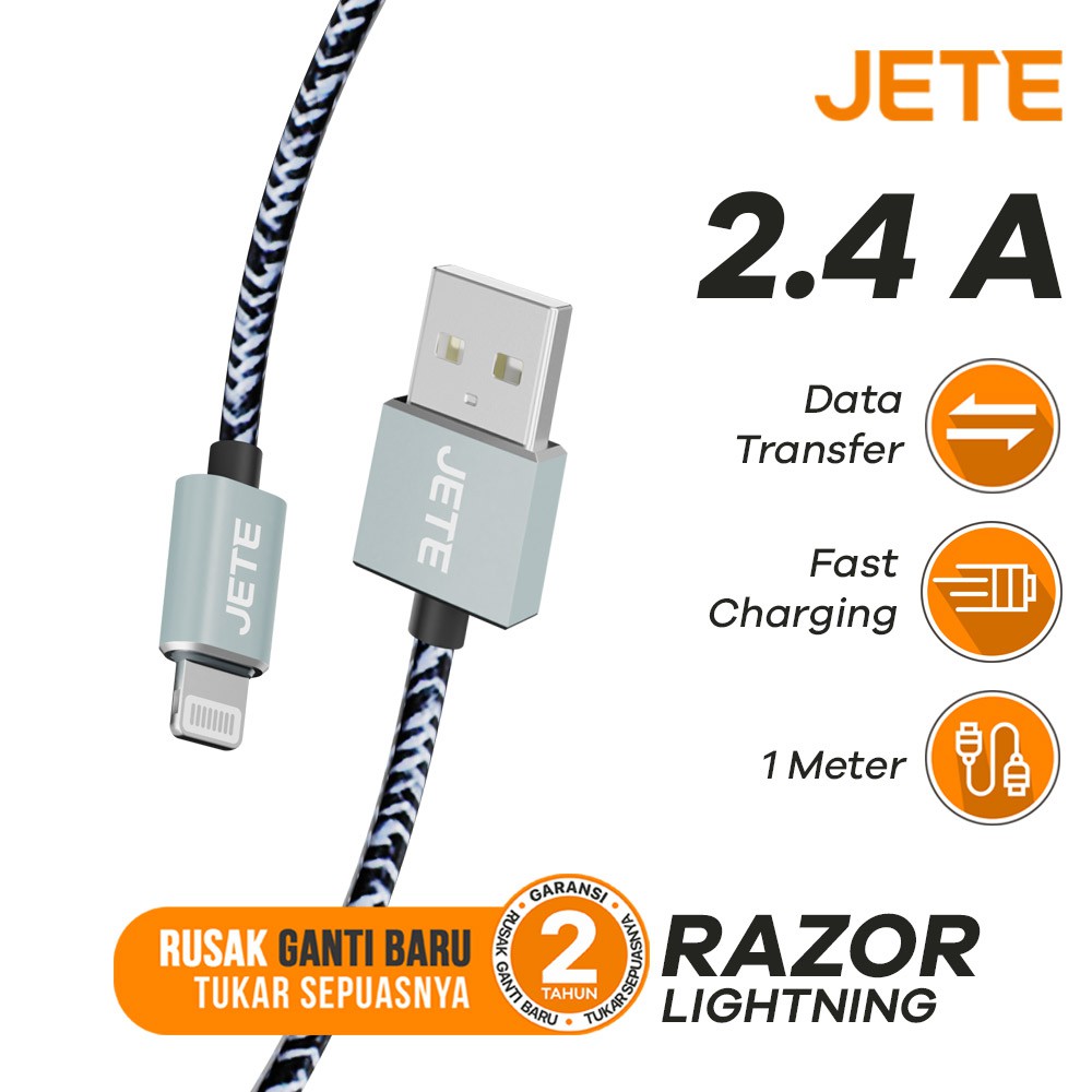 JETE Kabel Razors - Lightning 2.4A JETE Kabel Razors - Lightning 2.4A