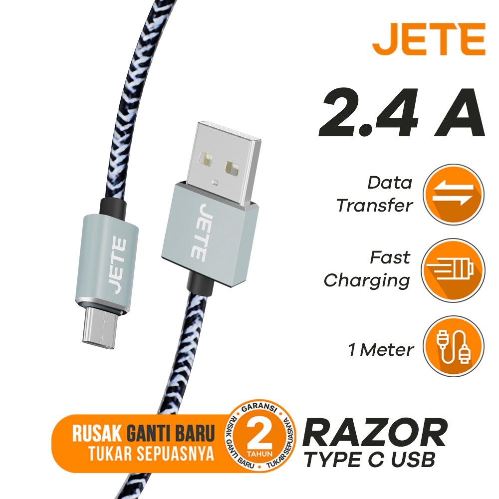JETE Kabel Razors Type C 2.4A JETE Kabel Razors Type C 2.4A