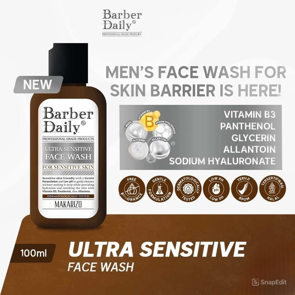 Makarizo Barber Daily Ultra Sensitive Face Wash 100ml