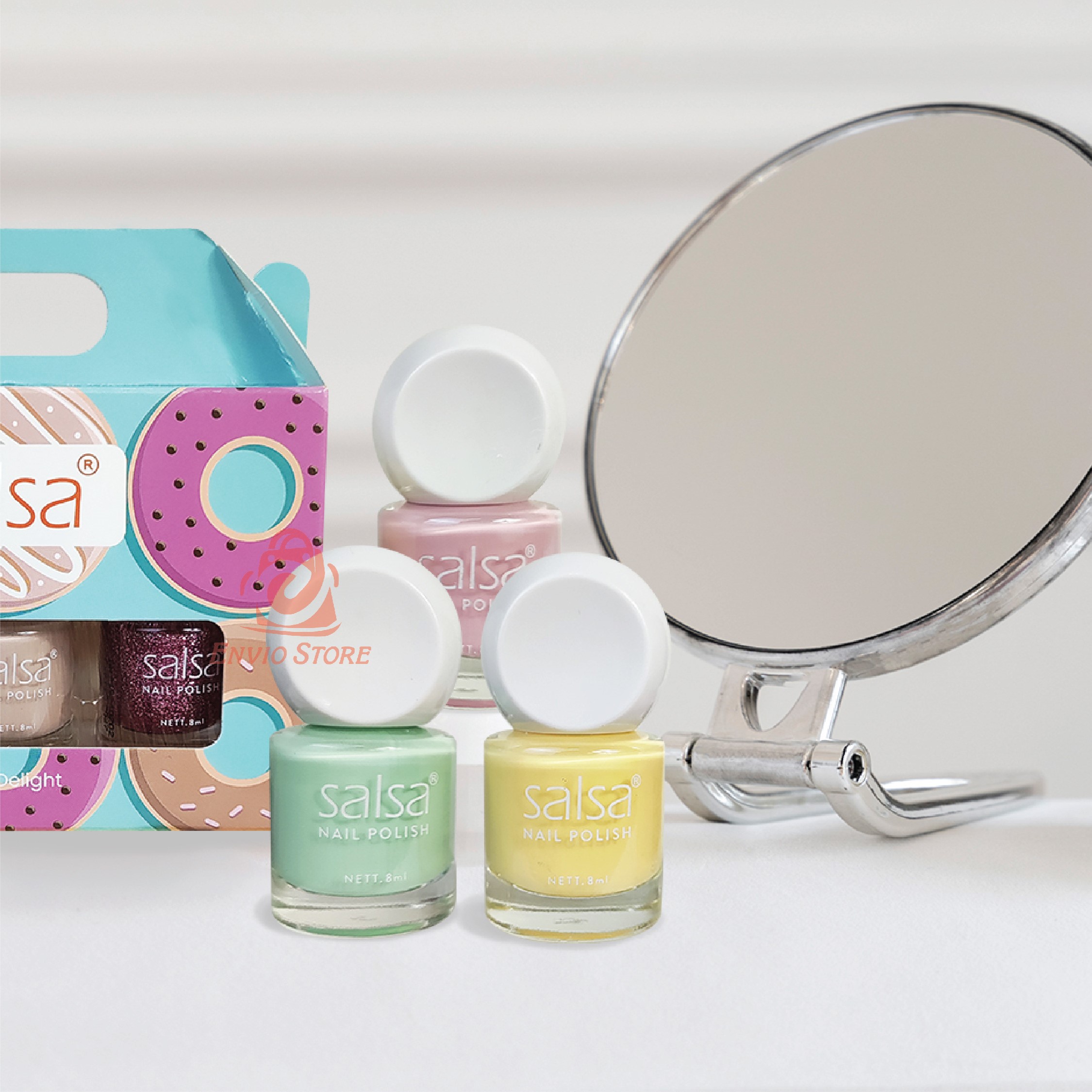 (ISI 3PCS) SALSA Kutek Nail Polish - Sweet Macaron